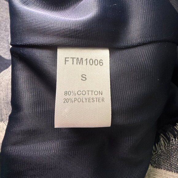 Women's NWT S THML Blue Plaid Aztec Embroidered Detail Front Dress - Picture 8 of 9